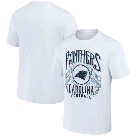 Men Carolina Panthers White X Darius Rucker Collection Vintage Football T Shirt